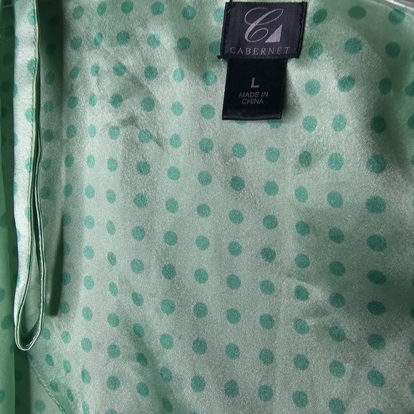 CABERNET*ROYAL SATIN MID LENGTH KIMONO STYLE ROBE~SZ L - Picture 2 of 8